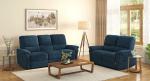 Bernice Recliner (Material : fabric; Seater : three; Colour : capri blue)