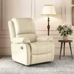 LazeOn Lebowski Recliner (Seater : One; Colour : Ancient Ivory Cream)