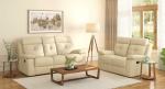 LazeOn Raphael 1 Seater Leatherette Recliner (Colour : Off White; Seater : Three)