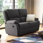 LazeOn Lebowski Recliner (Seater : Two; Colour : Smoke Fabric)