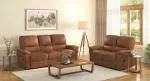Bernice Recliner (Colour : tan; Material : leatherette; Seater : three)