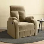 Lazeon Simpson Manual Recliner (Colour: Merino Beige; Seater: One)