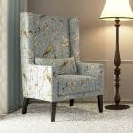 Urban Ladder Morgen Wing Chair (Colour : Blue Nightingale)