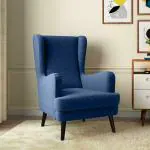 Urban Ladder Genoa Wing Chair (Colour : Cobalt)