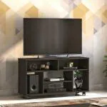 SimplyWud Ian Tv Unit With Casters (Finish : Dark Walnut)