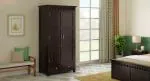 Urban Ladder Fidora Solid Wood 2 Door Wardrobe (Finish : Mahogany)