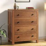 Urban Ladder Walter Chest Of Four Drawers (Finish : Amber Walnut)