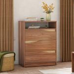 Urban Ladder Karya 3 Chest Of Drawers - Wheat Brown Walnut (Sustainable Range - Ecoboard)