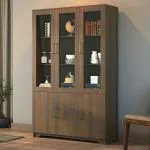 Urban Ladder Hubert 6 Door Kitchen Display Cabinet (Finish : Warm Walnut)