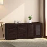 Urban Ladder Bennis Shoe Cabinet (Finish : Dark Walnut; Capacity : 21 Pair)