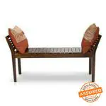 Urban Ladder Latt Bench (Finish : Teak; Configuration : Without Upholstery)