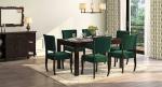 Urban Ladder Aavya Solid Wood Dining Chair (Finish : Mahogany; Colour : Dark Green)