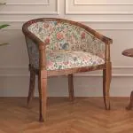 Urban Ladder Florence Armchair (Finish : Teak; Colour : Calico Floral)