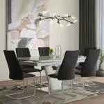 Urban Ladder Ingrid Dining Chairs - Set Of 2 (Colour : Dark Grey; Material : Fabric)