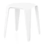 Urban Ladder Ibiza Plastic Patio Table in White Colour