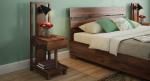 Urban Ladder Barrow Bedside Table With Lamp (Finish : Teak)