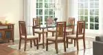 Urban Ladder Bourdaine Glass Top 6 Seater Dining Table (Finish : Teak)
