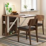 Urban Ladder Berkley Wallmounted Breakfast/Dining Table (Finish : Classic Walnut)