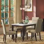 Urban Ladder Matteo 4 Seater Dining Table (Finish - Dark Walnut)