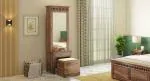 Urban Ladder Fidora Dressing Table With Stool (Finish : Teak)