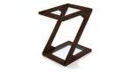 Urban Ladder Zeta Glass Top Side Table (Finish : Mahogany)