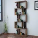 @home Checkers Engineered Wood Bookshelf (Colour : Brown)