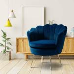 Doe Buck Melta Fabric Accent Chair (Colour : Blue)