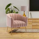 Doe Buck Jella Fabric Accent Chair (Colour : Pink)