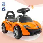 DASH MCL Ride on Car for Kids, Baby car, Ride on for Kids 2 Years+, Push Car, Musical Ride on car for Kids with Steering Drive, Light and Music (Capacity 20kg | Orange)