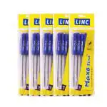 Linc Maxo Fine 0.7 mm Ball Pen | Comfortable Rubber Grip | Blue Ink, Pack Of 25