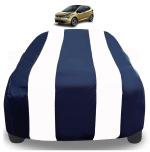 Mockhe Car Cover Compatible with Tata Altroz with Mirror Pockets, Triple Stitched, Water Resistant Car Body Cover, Navy, White
