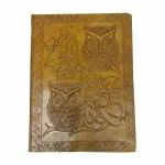 pranjals house Golden Leather Handmade Diary 100 Pages