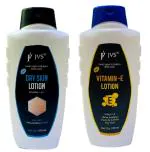 NANSON JVS Unisex Moisturizing Body Lotion Combo Pack(Dry Skin & Vitamin E)650 ml. each-Pack of 2|Dry Skin Body Lotion| Body Moisturizer| Cold Cream| Body Butter| Sunscreen| Aloe|