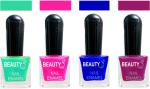 OUR Beauty Multicolor High Quality Quick Dry Long Lasting Hd Colors Nail Polish Pcs Vs27, 32 ml (Set Of 4)