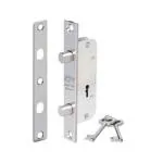 Godrej Locks Silver Mild Steel Narrow Stile Mortise With 4 Lever Lock