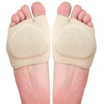 Royalkart Metatarsal Pads for Women and Men Ball of Foot Cushion - Gel Sleeves Cushions Pad Fabric Soft Socks for Supports Feet Pain Relief