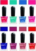 OUR Beauty Multicolor Quick Dry Long Lasting Hd Colors Nail Polish Set 2Feb80, 64 ml (Set Of 8)