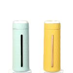 Welour Glass Yellow Lululemon Owala Texture Water Bottle - 420 Ml (Set Of 2)