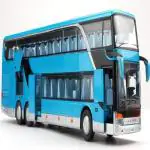 Ktrs Enterprise Double-Decker Tourist Bus Model City Bus Toy Car Alloy Airport Busing Metal Sound And Easy Pull Back Anti-Fall Toy Car