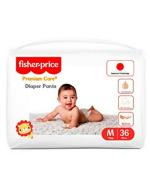 Fisher Price Premium Pants, Medium Size Diaper Pants, 36 Count, Super Absorption Diapers With Up to 12 Hours Leak Lock, AloeVera and Neem Extract