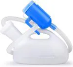 HANNEA Urine Collector For Men, 2000Ml Urinals Urine Pot For Men With 5.2Ft Long Tube, Reusable Spill Proof Outdoor Emergency Pee Bottle, Male Standing Urinal Kettle For Kids Adult Car Travel Camping