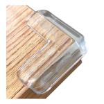 Mopslik - Transparent Baby Safety Child Proofing V Shape Transparent Silicone Corner Guard Edge Protectors Pack Of 4