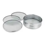 Prabha Stainless Steel 3 In 1 Metro Interchangeable Sieves, Chalni, Flour Chalni, Spiceschalni, Food Strainers, Atta Chalni, Jaali Channi Atta Maida Strainer