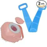 ShopiMoz (Pack of 2) Bath Body Cleaning Belt / Skin Brush Belt For Skin / Bathing For Kids Men And Women (Multi Color Available)
