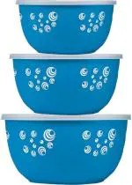Alsaas Dinner Table Serving Plastic Bowls Food Serving Bowls Blue Color Plastic Bowls Set of 4