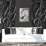 Jaamso Royals Black PVC Marble Self Adhesive Wallpaper 60X1000 cm( 1000 CM X 60 CM )