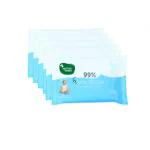 Mother Sparsh Thick Fabric Baby Water Based Unscented Wipe 10 Pcs (Pack Of 6)