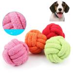 PINDIA Blue Cotton Rope Knot Ball Toy For Big Dog Chewing And Teething