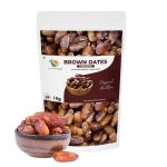 Organic Sapphire Foods Raw Brown Dates - Preservative-Free and Pure 1kg..