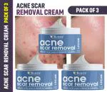 KURAIY Effective Acne Removal Face Cream Herbal Anti Acne Gel Shrink Pores Oil Control Whitening Moisturizer Acne Scar Pack of 3